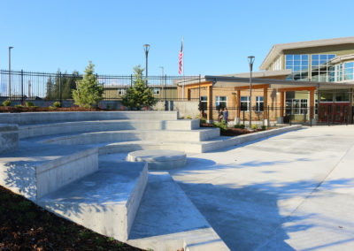 Lynden Middle School - Exterior Protected Courtyard at Commons