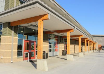 Lynden Middle School - Exterior of Commons Collonade